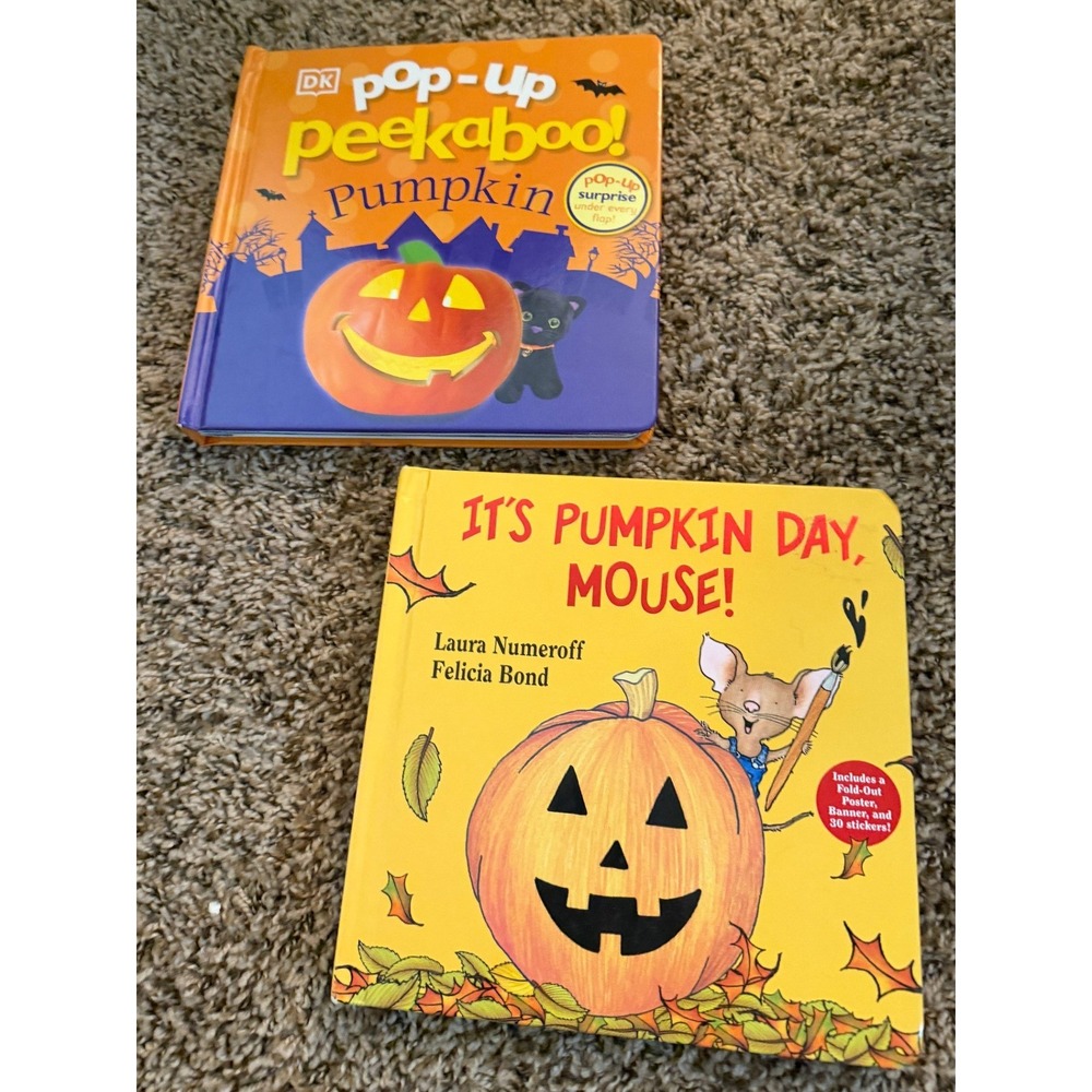 DK Publishing Peek a Boo Pumpkin & It's Pumpkin Day Mouse Books